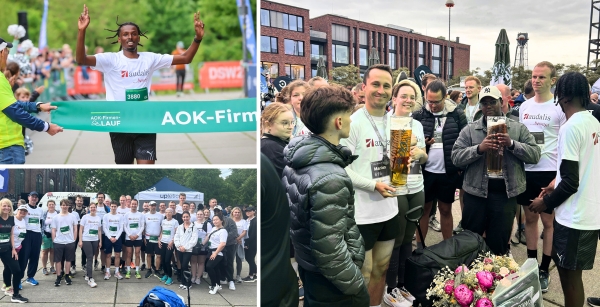 Collage aus Bildern vom AOK-Lauf
